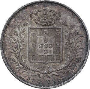 reverse: Portugal. Luis I (1838-1889). 500 reis 1888