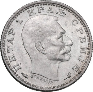 obverse: Serbia. Peter I (1903-1918). 50 para 1915, Vienna mint