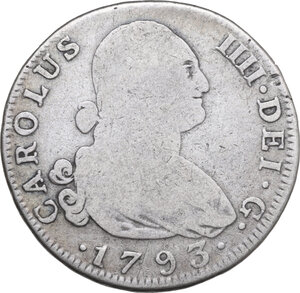 obverse: Spain. Carlos IV (1788-1808). 4 Reales 1793 MF, Madrid