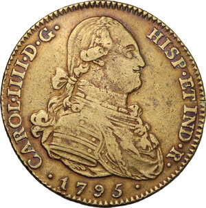 obverse: Spain. Carlos IV (1788-1808). 4 escudos 1795 MF, Madrid