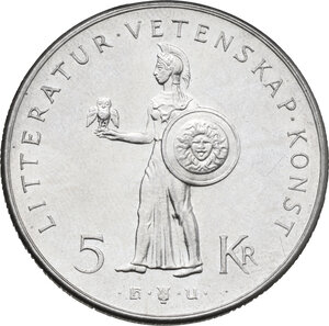 reverse: Sweden. Gustav VI. 5 Kronen 1962 for the 80th birthday of King Gustav VI