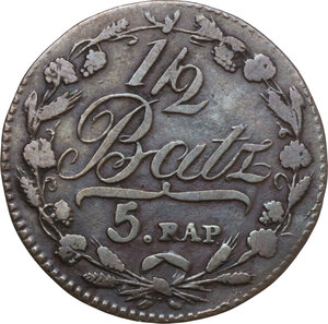 reverse: Switzerland, Neuchâtel. 1/2 Batzen 1807, Canton de Vaud