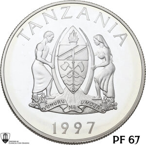 obverse: Tanzania. Republic (1964- ). 200 shillings 1997 