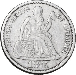 obverse: USA. One dime 1875