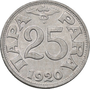 reverse: Yugoslavia. Peter I (1918-1921). 25 para 1920, Vienna mint