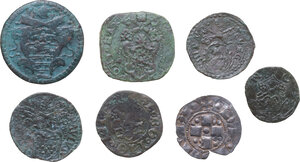 obverse: Lotto di sette (7) monete di ambito papale di differenti zecche da classificare