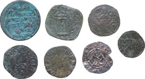 reverse: Lotto di sette (7) monete di ambito papale di differenti zecche da classificare