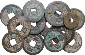 obverse: China. Lot of 13 (thirteen) AE cash coins, various dynasties
