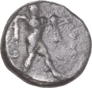 obverse: Northern Lucania, Posidonia. AR Diobol, 445-420 BC