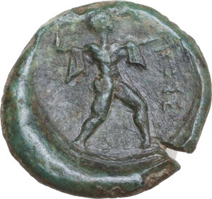 reverse: Northern Lucania, Posidonia. AE 16.5 mm, c. 420-390 BC