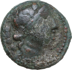 obverse: Northern Lucania, Paestum. AE Triens, 218-210 BC