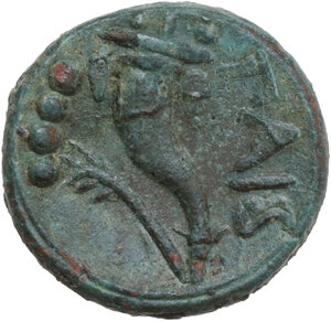 reverse: Northern Lucania, Paestum. AE Triens, 218-210 BC