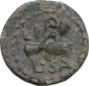 reverse: Northern Lucania, Paestum. AE Semis, mid-first century, Social War to Caesar
