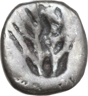 reverse: Southern Lucania, Metapontum. AR Obol, c. 540-510 BC