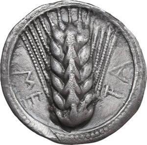 obverse: Southern Lucania, Metapontum. AR Stater, c. 540-510 BC