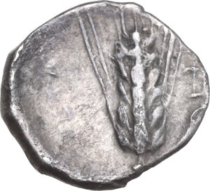 reverse: Southern Lucania, Metapontum. AR Diobol, c. 325-275 BC