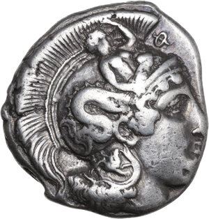 obverse: Southern Lucania, Thurium. AR Distater, c. 410-400 BC