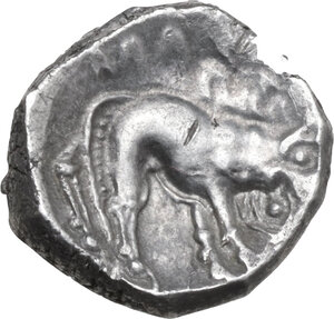 reverse: Southern Gaul, Insubres. AR Drachm, imitating Massalia. 2nd century BC
