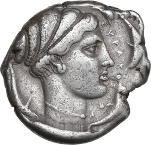 reverse: Syracuse. Second Democracy (466-405 BC). AR Tetradrachm, c. 430-420 BC