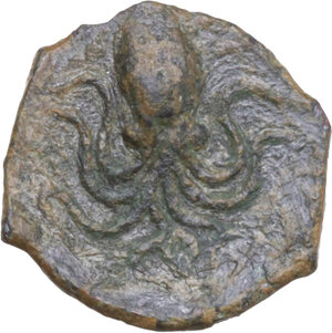 reverse: Syracuse. Second Democracy (466-405 BC). AE Onkia, c. 440-430 BC