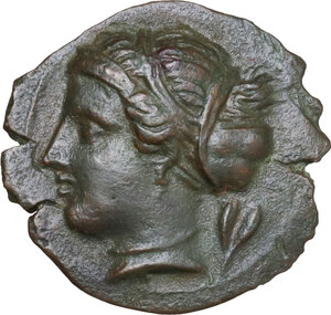 obverse: Syracuse. Second Democracy (466-405 BC). AE Hemilitron, c. 415-405 BC