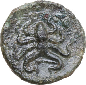 reverse: Syracuse. Dionysios I (405-367 BC). AE Tetras, c. 405 BC