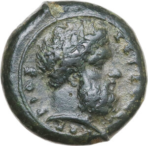 obverse: Syracuse. Timoleon and the Third Democracy (344-317 BC). AE Hemidrachm. Timoleontic Symmachy coinage, c. 343-339/8 BC