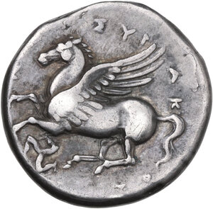 obverse: Syracuse. Timoleon and the Third Democracy (344-317 BC). AR Stater. Struck under Agathokles, c. 317-310