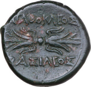 reverse: Syracuse. Agathokles (317-289 BC). AE Litra, c. 295 BC