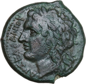 obverse: Syracuse. Hiketas II (287-278 BC). AE Litra. Struck circa 282-278 BC