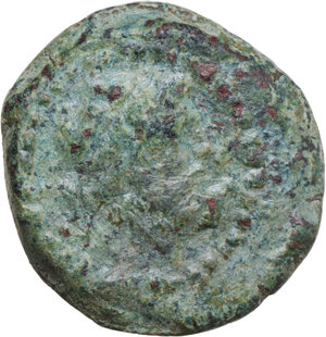 obverse: Uncertain mint. Under roman rule. AE 20 mm, c. 208-200 BC. Manlius Acilius, quaestor