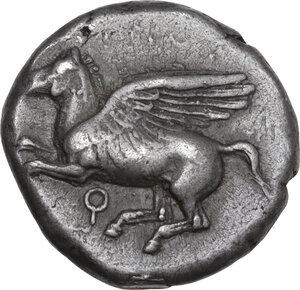 obverse: Corinthia, Corinth. AR Stater, c. 405-345 BC