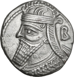 obverse: Kings of Parthia. Vologases IV (147-191 AD). AR Tetradrachm, Seleukeia on the Tigris mint, dated SE 464 (November 152 AD)