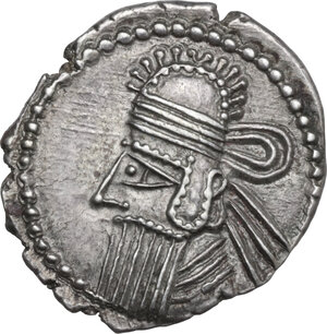obverse: Kings of Parthia. Vologases IV (147-191 AD). AR Drachm, Ecbatana mint