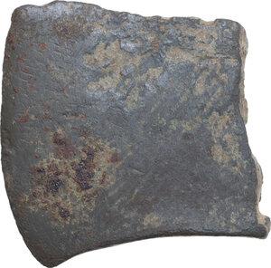 reverse: Aes Premonetale. Aes Formatum. Fragment of an axe-shaped bronze ingot, c. 8th-4th century BC. 37 x 37 mm