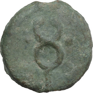 reverse: Dioscuri/Mercury series. AE Cast Sextans, c. 280-276 BC