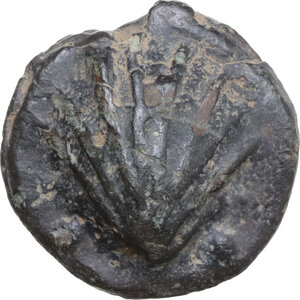 obverse: Roma/Roma with club series. AE Cast Sextans, c. 213 BC