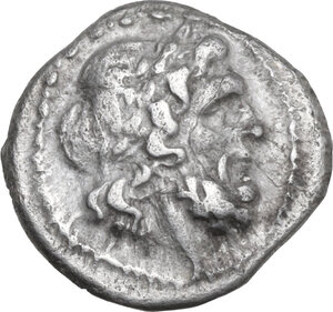 obverse: L series. AR Victoriatus. Luceria mint, 212 BC