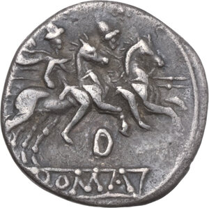 reverse: D series. AR Denarius, uncertain Spanish mint, 206 BC