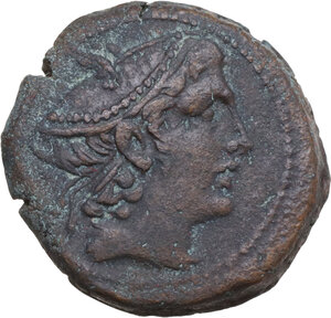 obverse: Anonymous semilibral series. AE Semuncia, Campanian mint (Capua/Cales), 217-216 BC