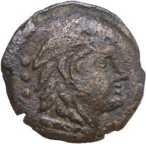 obverse: Minturnae  Second Punic War issue. AE Quadrans, after 204 BC
