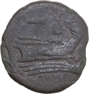 reverse: Apex and hammer series. AE Semis, uncertain Campanian mint (Castra Claudiana ?) 212 BC