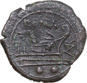reverse: C. Aurunculeius. AE Sextans. Sardinia, c. 209 BC