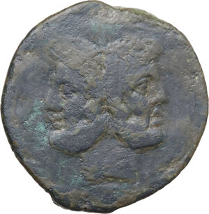 obverse: Club series. AE As, c. 209 BC, South East Italy