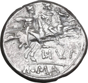 reverse: L. Iulius. AR Denarius, 141 BC