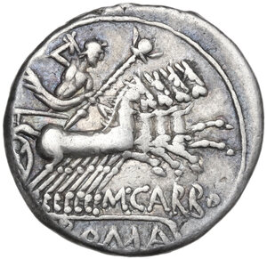 reverse: M. Papirius Carbo.. AR Denarius, 122 BC