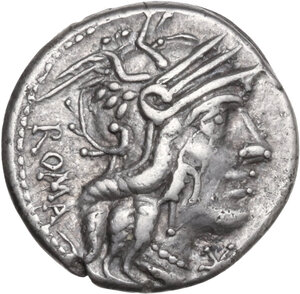 obverse: M. Calidius, Q. Metellus and Cn. Fulvius. AR Denarius, 117 or 116 BC