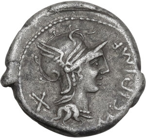 obverse: M. Cipius M.f. AR Denarius, 115 or 114 BC