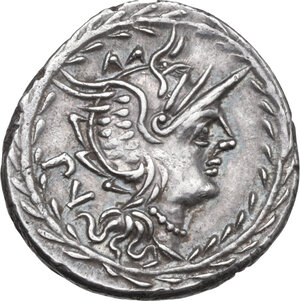 obverse: M. Lucilius Rufus.. AR Denarius, 101 BC