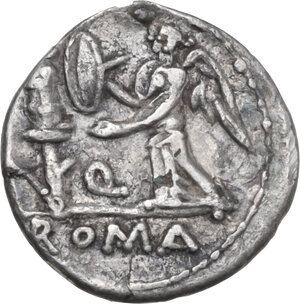 reverse: C. Egnatuleius C.f. AR Quinarius, 97 BC